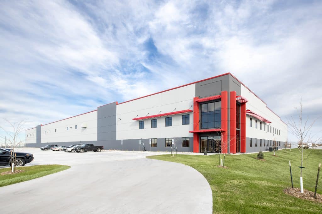 Modern build-to-suit commercial facility exterior